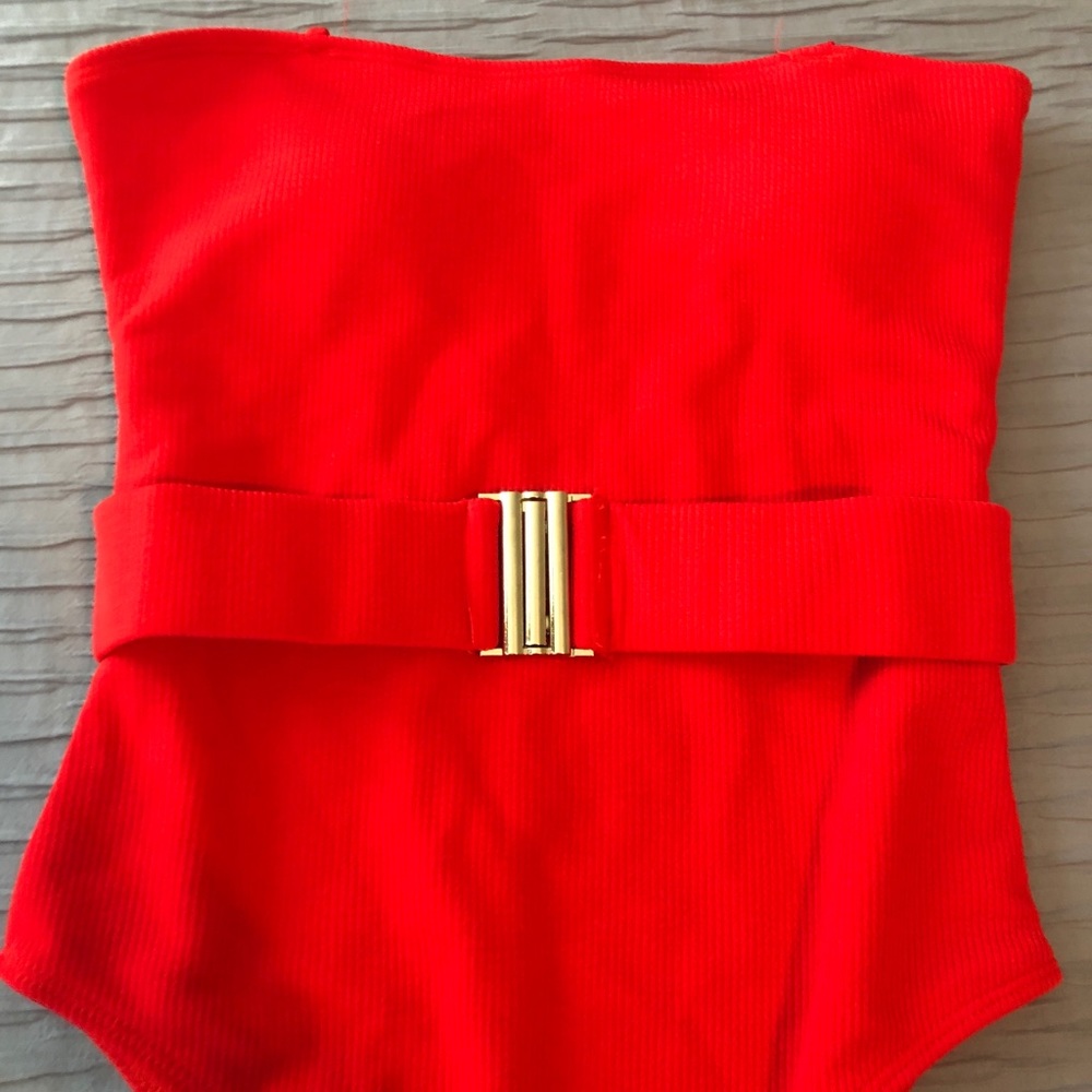 Red One Piece Swimsuit